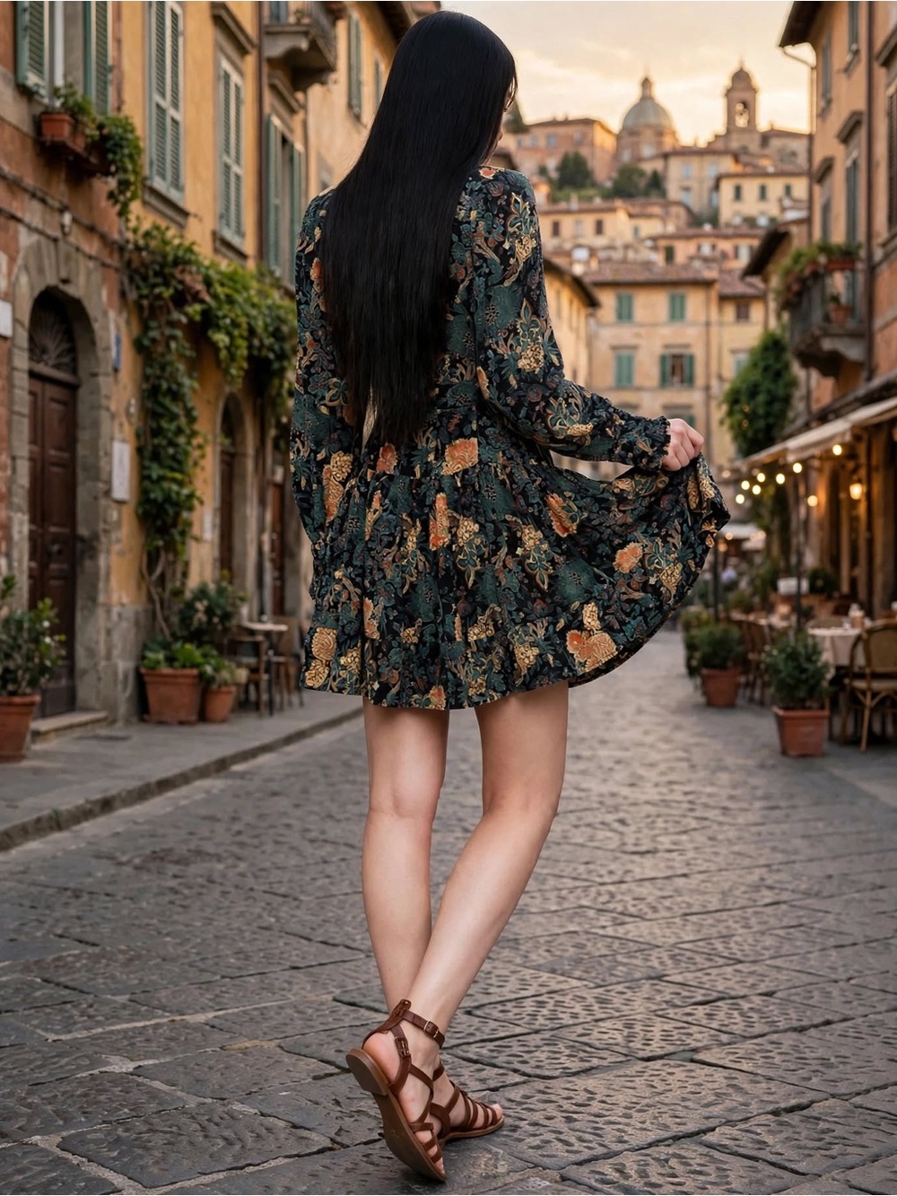 ULLA JOHNSON
SIMONA SILK LONG SLEEVE MINI DRESS IN NUIT size O New! - Picture 2 of 15